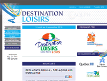 Tablet Screenshot of destinationloisirs.ca